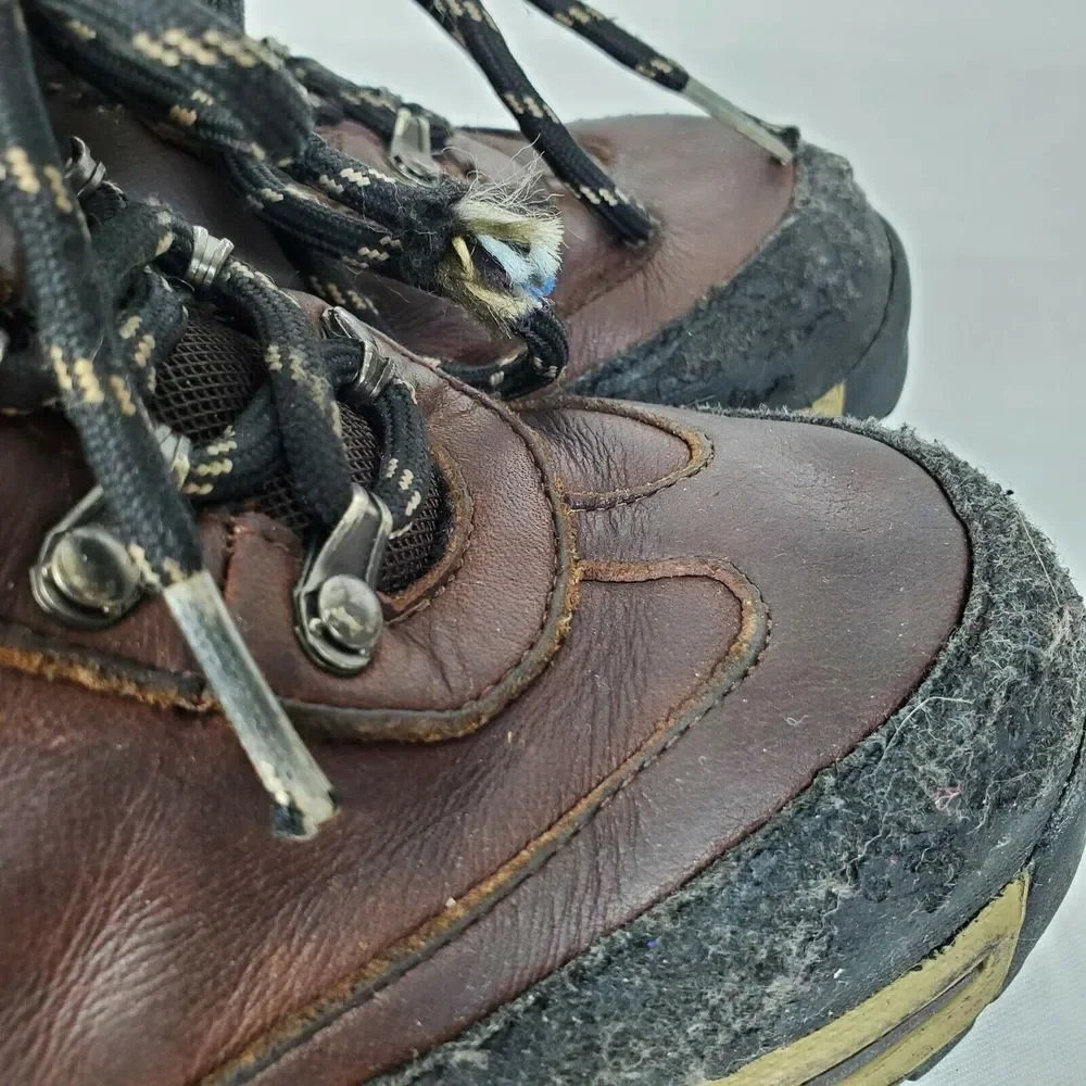 Timberland Boys‎ Pawtuckaway Brown Leather Waterproof Hiking Boots Size 1.5